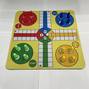 Jeu de stratégie Ludo portable et pliable, jeu de société classique, idéal pour les voyages, coffret cadeau, style échiquier - Product Image 2