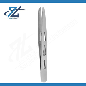 Pince à épiler multifonctionnelle de qualité supérieure en acier inoxydable à pointe inclinée pour sourcils et cils, outil d'épilation fabriqué au Pakistan - Product Image 3