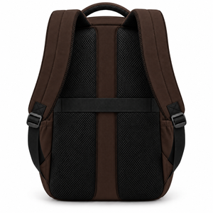 Mochila Moderna para Portátil Color Marrón con Cierre de Cremallera, Bolsillos Laterales y Correas de Malla - Product Image 2