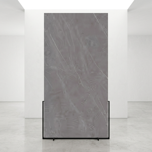 Dalle de pierre frittée naturelle de qualité supérieure, fabrication italienne, finition polie Pietra Grey, 1600x3200mm, pour comptoir extérieur, chambre et couloir - Product Image 3