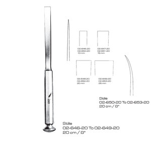 มีดผ่าตัดสเตนเลสสตีล Stille Surgical Gouge ขนาด 10-25 มม. ยาว 20 ซม. เครื่องมือผ่าตัดแบบใช้มือ ได้รับการรับรองมาตรฐาน CE ระดับ Class I สำหรับการผ่าตัดทั่วไป - Product Image 1