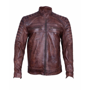 Custom Logo Durable New Style Leather <b>Jacket</b> with Front Logo New Fashion Windproof Leather <b>Jacket</b> In Solid Color - Product Image 1