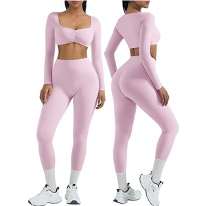 Ensemble de vêtements de sport pour femme, haute élasticité, léger, pour la course à pied et la gym - Product Image 1