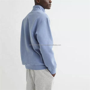 Chemises polo à fermeture éclair pour hommes DEC Oem, de haute qualité, en molleton de coton chaud pour l'hiver, logo personnalisé, chemise polo à fermeture éclair 14 pour hommes - Product Image 5