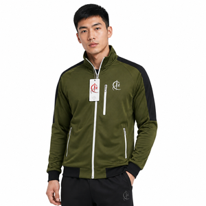Veste de course pour homme, légère, en tissu performant, coupe-vent, fermeture éclair intégrale, panneaux respirants, flexible - Product Image 1