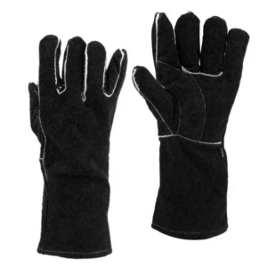 Leather Industrial Strong Stitched Cowhide Split Leather Safety Gloves <b>Fire</b> Protection Welding Works Long Sleeve General Purpose - Product Image 3
