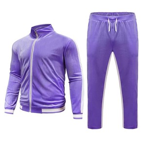 Conjunto Deportivo de Invierno para Hombre con Franjas Laterales, 100% Algodón, Chaqueta y Pantalón Personalizados, Conjunto Completo de Forro Polar de 300 GSM de Secado Rápido - Product Image 2