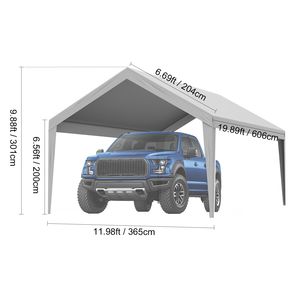 Telo di Ricambio per Tettoia Auto/Camion 12x20 piedi, Resistente, Impermeabile, Anti-UV, Facile da Installare, per Garage - Product Image 4