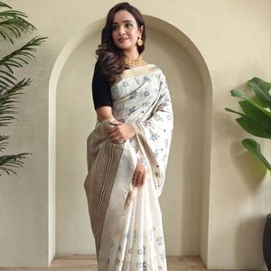Premium Pure <strong>Loom</strong> <strong>Saree</strong> with Worli Embroidery Copper Zari Border And Zari Woven Pallu Designer Ethnic <strong>Saree</strong> BY Royal Export - Product Image 5