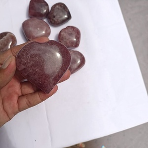 Premium Strawberry Quartz Heart Stone | Natural Polished Crystal Heart for Energy Healing, Gifts & <b>Bulk</b> Supply - Product Image 2