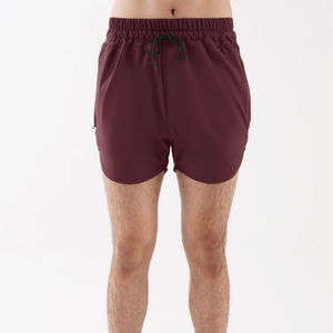 Shorts de sport décontractés pour hommes, style urbain, couleur unie, écologiques, respirants, séchage rapide, pour l'entraînement, la natation et la plage - Product Image 1