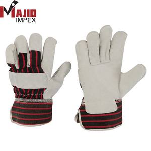 Gants de travail en cuir robustes 2020 avec paume en cuir double antidérapante 14 pouces, couleur et logo personnalisés, échantillon gratuit - Product Image 1