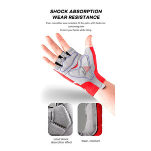 Guantes de ciclismo antideslizantes y acolchados para hombre y mujer, transpirables, absorbentes de golpes, para ir en bicicleta por carretera - Product Image 6