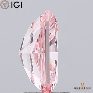 Diamant de laboratoire cultivé CVD de couleur rose vif fantaisie, clarté VVS2, taille RADIANT, 2,00 carats, avec certificat IGI pour bague personnalisée pour homme - Product Image 4
