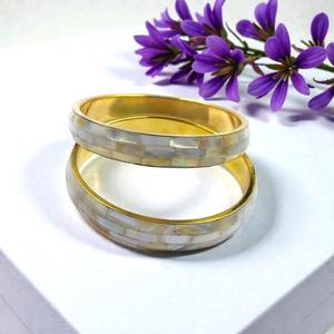 Brazalete de Moda con Diseño de Tablero de Ajedrez en Madreperla para Damas - Product Image 1