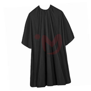 Tablier de coiffure professionnel imperméable noir pour coupe de cheveux, idéal pour barbier et salon - Product Image 4