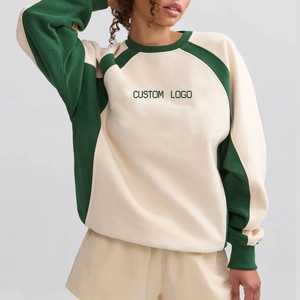 เสื้อสเวตเชิ้ตคอกลมแบบไม่มีป้ายยี่ห้อ OEM ผลิตตามสั่ง ผ้าเฟรนช์เทอร์รี่เนื้อหนา คุณภาพสูง สำหรับทั้งชายและหญิง ผ้าฝ้าย 100% สีพื้น - Product Image 1