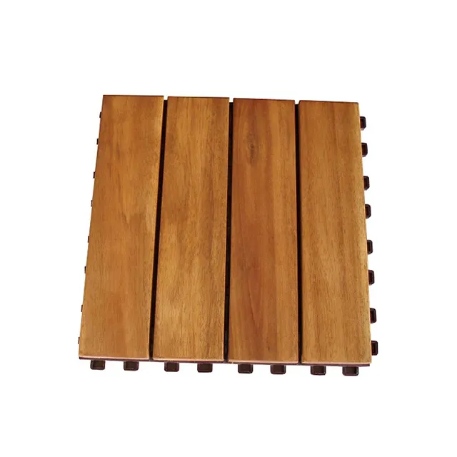 New Design Balcony and Garden Outdoor Use Decorative Fireproof and Waterproof Acacia Wooden Floor Wood Tiles