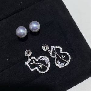 Pendientes de Plata de Ley con Circonita, Diseño Largo con Perlas, Accesorio de Moda Versátil y Opción de Regalo - Product Image 4