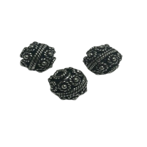 Perles rondes faites à la main en argent sterling, perles ethniques en argent sterling, fabricant de perles et composants en argent pour la fabrication de bijoux - Product Image 3