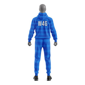 Wear 4 Games Custom Printed Wholesale Men's Eco Friendly Sporty Pattern Split Hem 2 in 1 Four Way Stretchable Hooded <b>Tracksuits</b> - Product Image 3