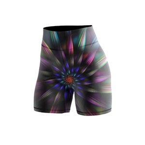 Wholesale Custom Logo Polyester Spandex High Waist Yoga Biker Short Fitness Workout Gym Short Women Sublimation <b>Booty</b> Short 2027 - Product Image 3