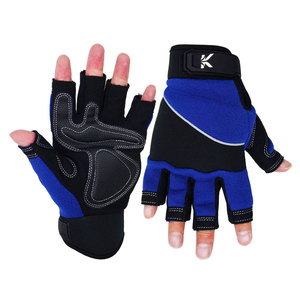 Guantes de Ciclismo Transpirables de Medio Dedo en Cuero para Verano, Cómodos, con Correa Ajustable en la Muñeca para Largos Recorridos en Bicicleta y Ciclismo de Montaña - Product Image 1