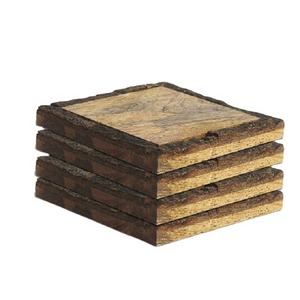 Sous-verres classiques en bois faits à la main |   Ensemble de dessous-de-verre élégants de 10 mm d'épaisseur, écologiques, pour le café/le thé et la décoration de la maison - Product Image 1