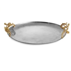 Bandeja Decorativa de Metal Hecha a Mano para Servir Frutos Secos, Decoración de Mesa para el Hogar y Hoteles, Vajilla para Catering - Product Image 2