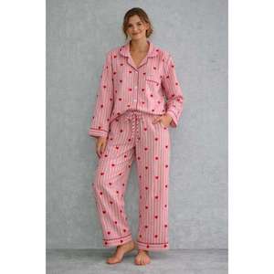 Conjunto de Pijama de Algodón Estampado para Mujer, Suave y Cómodo, Ropa de Dormir Transpirable, Ropa Casual para Estar en Casa - Product Image 1