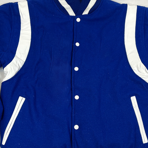 Chaqueta Varsity Letterman Unisex de Béisbol Universitario Estilo Bomber Streetwear con Parche Bordado de Chenilla de Lana Tejida 2026 para Hombre y Mujer con Cintas - Product Image 4