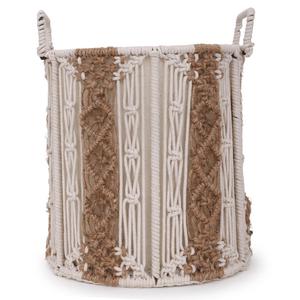 ตะกร้าผ้าฝ้ายทำด้วยมือ macrame กระเป๋าโท้ทผ้าทอสไตล์โบฮีเมียนกระเป๋าถือใส่ของเป็นมิตรต่อสิ่งแวดล้อม - Product Image 3