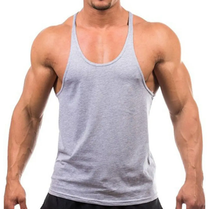 OEM Summer High Quality Men's 100% Cotton Breathable O-Neck Smart Casual Tank Top for Fitness Gym Plus Size - Product Image 5
