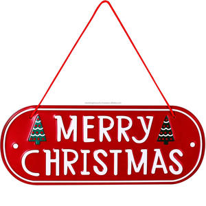 Décorations de Noël Ornements Tenture Murale Rustique Extérieur Décor De Noël Cadeaux pour Porche Saisonnier Ferme Porte De Noël - Product Image 1