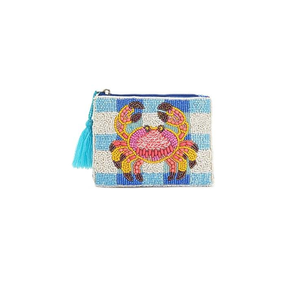 Handmade Customizable Seed Beads Coin <b>Purse</b> for Women Tribal Artwork Embroidery <b>Zip</b> Closure Fashion Promotional - Product Image 2