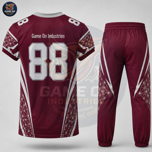 Wholesale Custom American Football Jersey and Padded Pants Set Sublimation Team Uniform Breathable Athletic Sportswear - Product Image 3