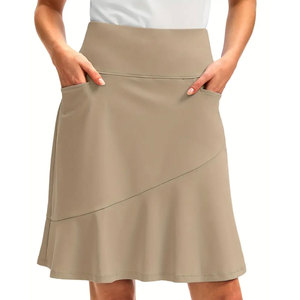 Vente en gros de jupes courtes en denim de coton tendance pour l'été, jupes pour femmes avec poches - Product Image 1