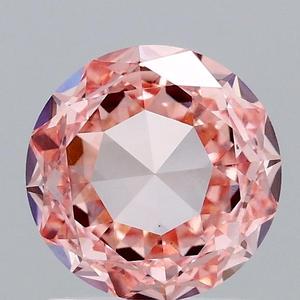 1.17 CTS Rose Intense VS1 Diamant Lâche Rond Modifié 7.20-7.23-2.68 37.1 71 Ex Ex Léger - Product Image 1