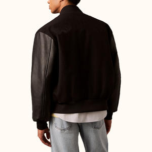 Blouson universitaire vintage brodé en toile pour homme, réversible, patchwork, broderie universitaire, écologique, vente en gros - Product Image 3