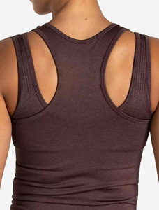 Manufacturer Wholesale <b>Women's</b> Solid Color Scoop Neck Knitted Tank Top Breathable Spandex Polyester Casual Wear - Product Image 6