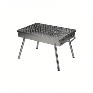 Griglia BBQ Doppia in Acciaio 69x40x40CM con Gambe - Product Image 2