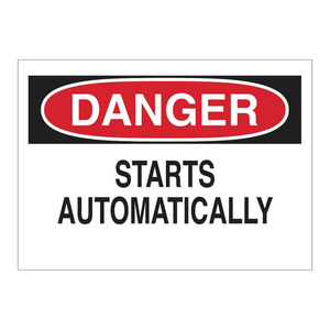 Panneau de signalisation de sécurité pour équipement automatique Brady Danger - Alimenté par énergie solaire - Impression UV sur aluminium - Product Image 3