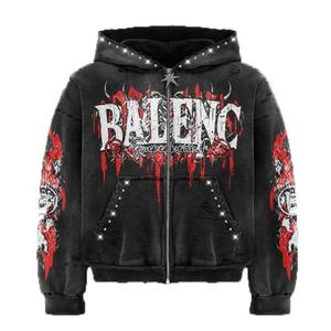 Nuevas Sudaderas con Diseño Moderno, Personalizadas, de Alta Calidad, con Estampado de Transferencia de Calor con Pedrería, para Hombre, 100% Algodón, Corte Regular - Product Image 1