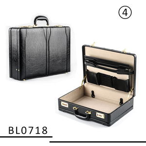 Porte-documents classique noir en similicuir avec fermeture éclair pour voyage unisexe, sac souple durable avec compartiment à chaussures, 1 kg - Product Image 4