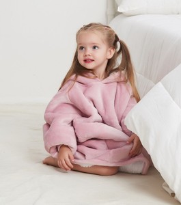 Couverture portable surdimensionnée en coton 100 % écologique avec capuche et manches bouffantes pour enfants de 2 à 6 ans - Product Image 6