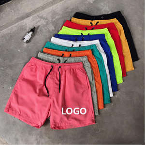 Custom Logo Big Size <b>Men's</b> Solid Casual Quick Dry Breathable Swim <b>Shorts</b> with Drawstring Closure for Beach and Gym - Product Image 3
