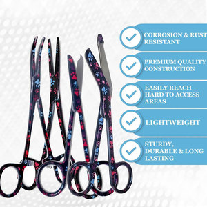 กรรไกรผ่าตัด 5.5 นิ้ว กรรไกรตัดไหม 4.5 นิ้ว คีมหนีบหลอดเลือด 5.5 นิ้ว แบบตรงและโค้ง ทำด้วยมือ ผลิตจากสแตนเลส MOL คุณภาพสูง - Product Image 3