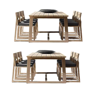 Vente en gros de meubles de salle à manger en bois meilleure qualité ensemble de table de restaurant ensemble de produits personnalisés - Product Image 5