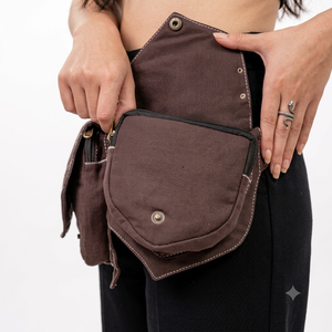 Sac banane en toile de coton avec compartiments spacieux pour passeport, argent, cartes et téléphone, idéal pour les voyages - Vente en gros - Product Image 6