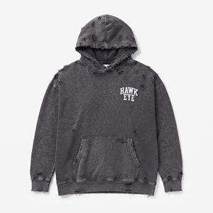 Sudadera con Capucha de Forro Polar para Mujer, Estampado Gráfico Personalizado, Gris Desgastado, Sudadera de Invierno Informal de Algodón con Bolsillos - Product Image 4